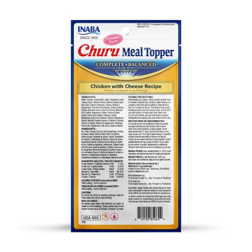 INABA Churu Meal Topper Chicken with Cheese for Cats