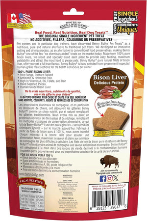 Benny Bully's Bison Liver Chops Freeze-Dried Dog Treats