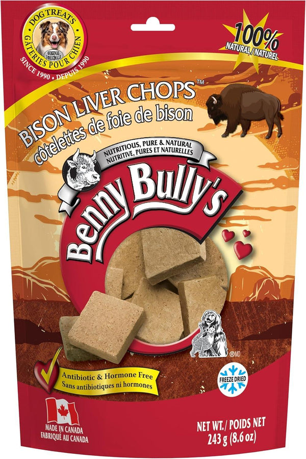 Benny Bully's Bison Liver Chops Freeze-Dried Dog Treats