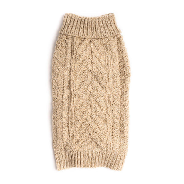fabdog Super Chunky Dog Sweater, Oatmeal
