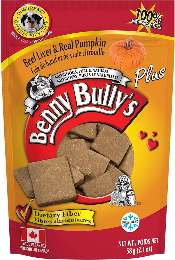 Benny Bully's Liver Plus Beef Liver & Real Pumpkin Freeze-Dried Dog Treats (CA)