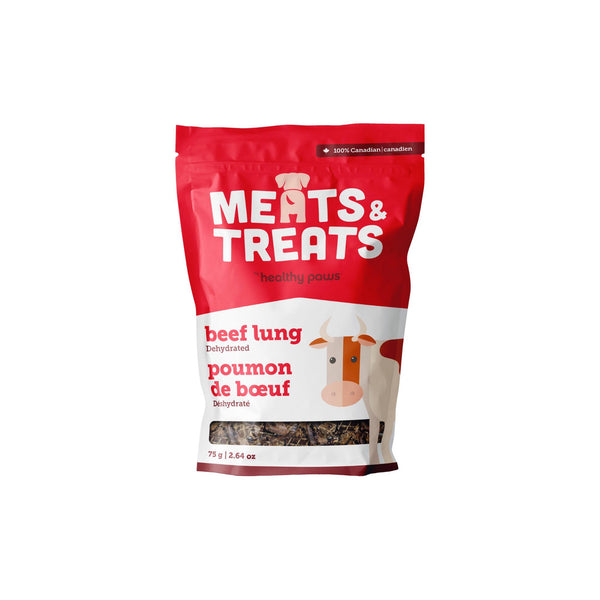 Healthy Paws Poumon de bœuf déshydraté friandises pour chiens et chats
