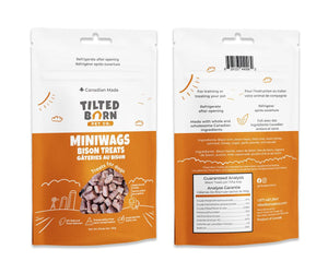 Tilted Barn Pet Co. Miniwags Friandises pour chiens au bison