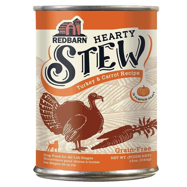 Redbarn Turkey & Carrot Hearty Stew Wet Dog Food Can