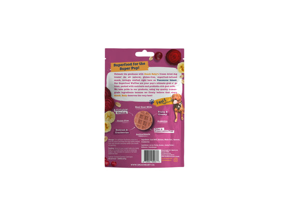 Snack Baby Superfood Waffles Cranberry Beetroot Freeze-Dried Dog Treats