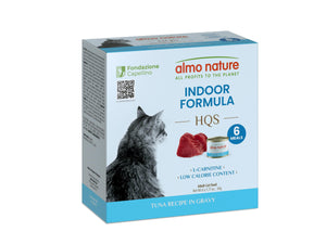 Almo Nature HQS Indoor Formula Tuna in Gravy Wet Cat Food Can
