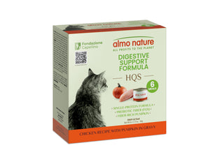 Almo Nature HQS Digestive Support Formula Chicken with Pumpkin in Gravy Wet Cat Food Can