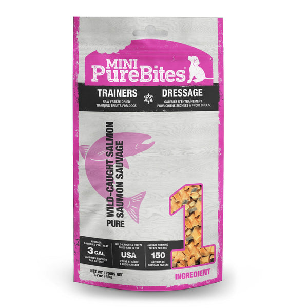 PureBites Mini Entraîneurs Friandises Lyophilisées au Saumon Sauvage pour Chiens