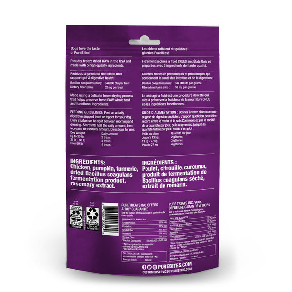 PureBites Gut & Digestion Freeze-Dried Dog Treats