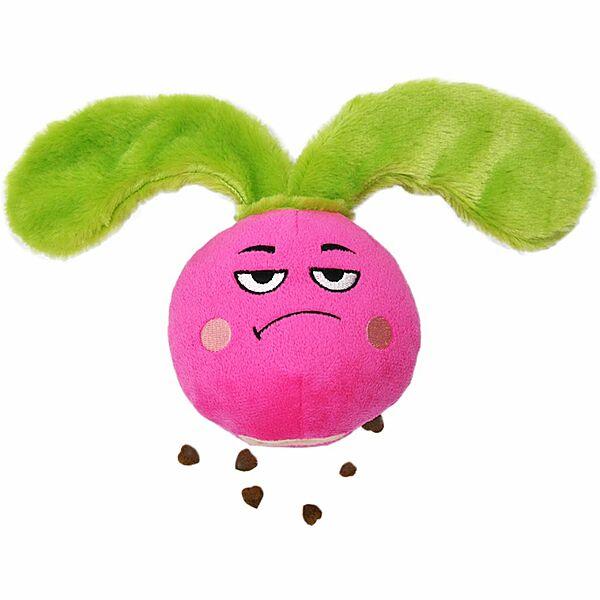 HugSmart Fuzzy Friendz Feisty Veggie Jouet chien Radis