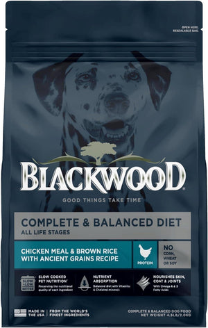 Blackwood Croquettes pour chiens au poulet, riz brun et céréales anciennes