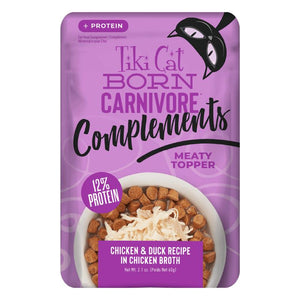 Tiki Cat Born Carnivore Complements Chicken & Duck Cat Food Topper