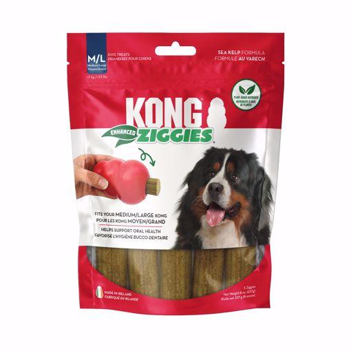 KONG Ziggies Friandises améliorées pour chiens adultes, Moyen/Grand