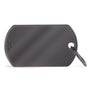 MyFamily Basic Chrome Military Brass Pet ID Tag, Black