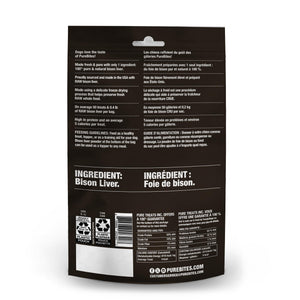 PureBites Wild Bison Liver Freeze-Dried Dog Treats