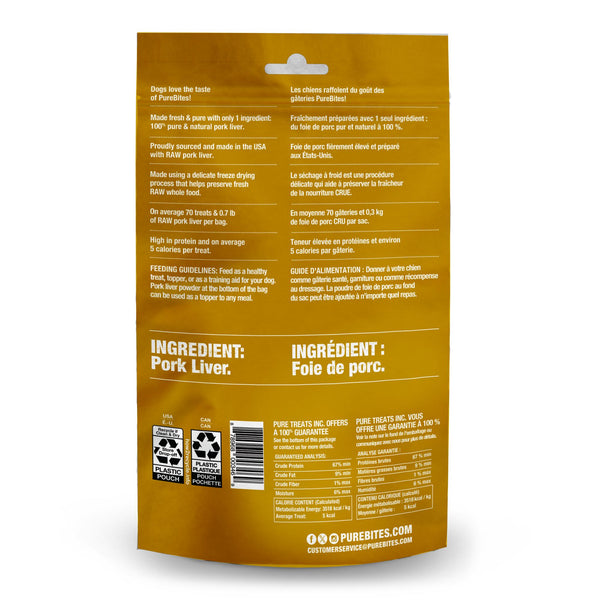 PureBites Pork Liver Freeze-Dried Dog Treats