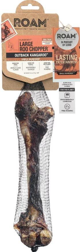 Roam Roo Chopper Outback Kangaroo Femur Bone Dog Treats, Medium/Large
