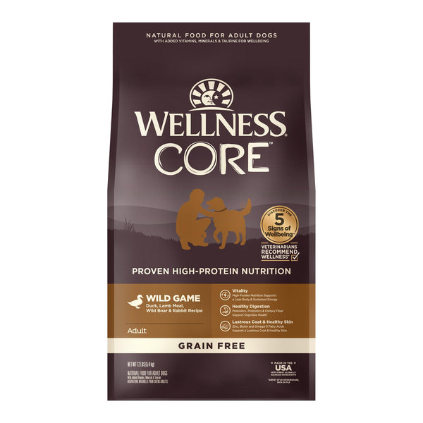 Wellness CORE Nourriture sèche pour chien sans céréales Gibier sauvage