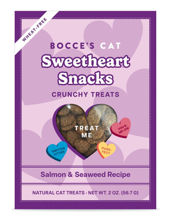 Bocce's Bakery Sweetheart Snacks Salmon & Seaweed Crunchy Cat Treats
