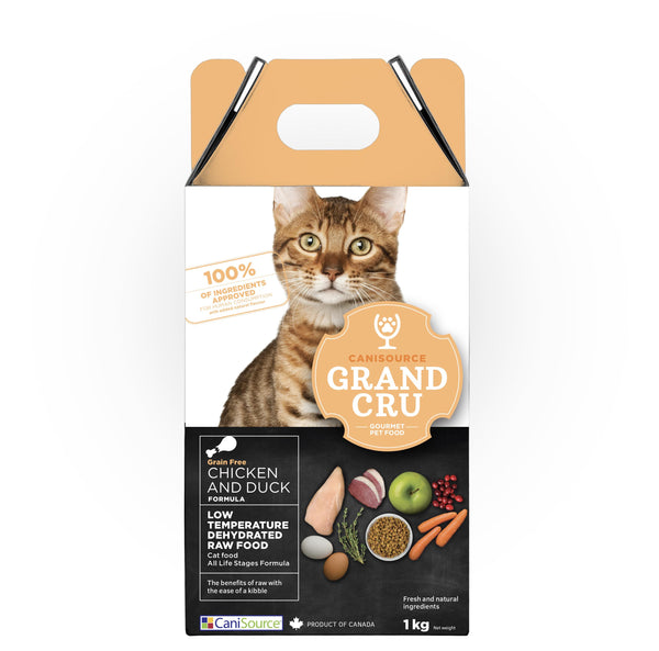 CaniSource Grand Cru Poulet & Canard sans grains déshydratées pour chats