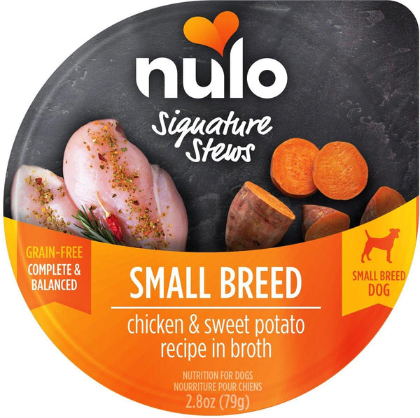 Nulo Signature Stews Repas humide pour petites races Poulet & Patate douce en bouillon