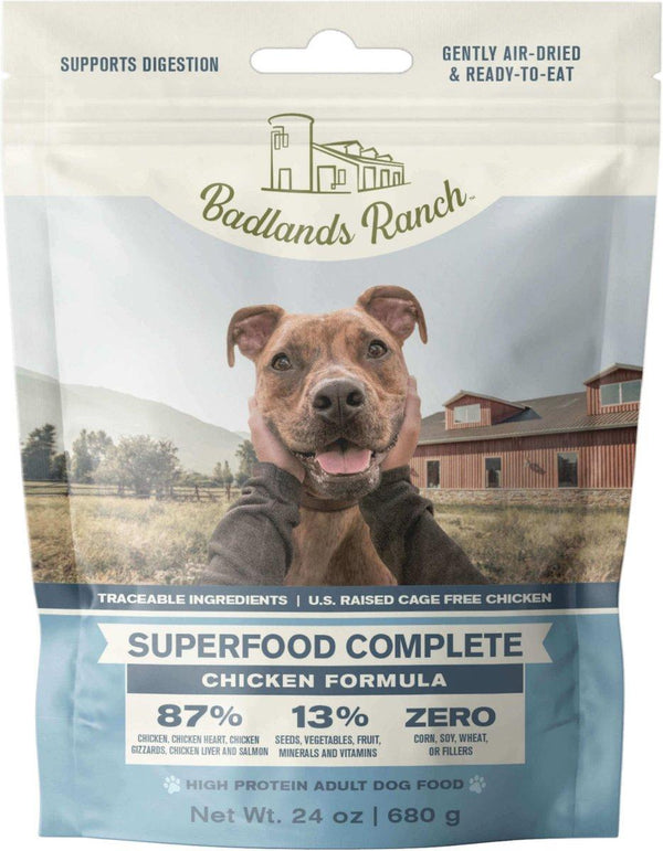 Badlands Ranch Superfood Complete Poulet Séché à l’air Doucement Nourriture pour chiens (CA)
