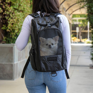 Sherpa Deluxe Guaranteed On Board Convertible Pet Carrier & Backpack, Black