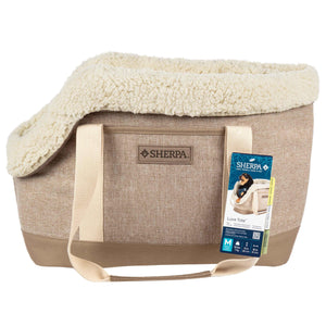 Sherpa Luxe Tote Carrier Fashionable Pet Carrier, Tan