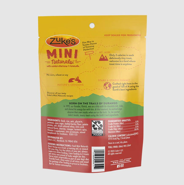 Zuke's Mini Naturals Duck Flavored Dog Treats
