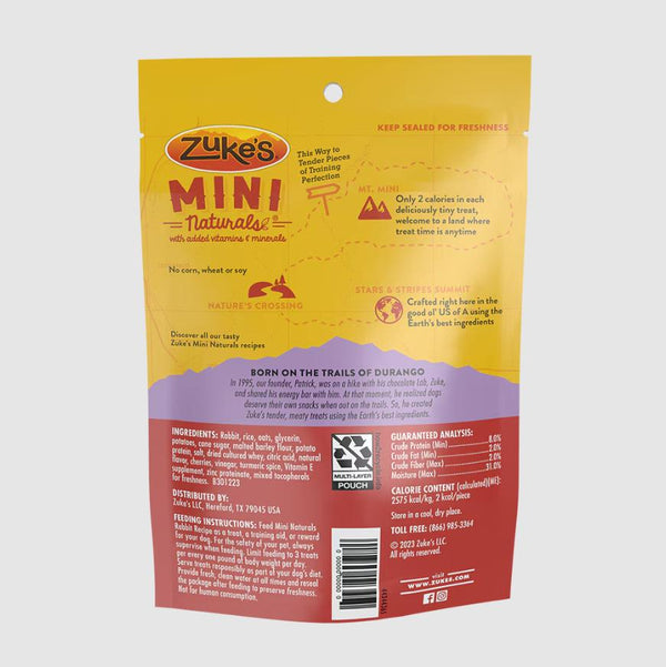 Zuke's Mini Naturals Rabbit Flavored Dog Treats