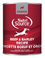 NutriSource Choice Boeuf & Orge Pâté pour chiens en conserve