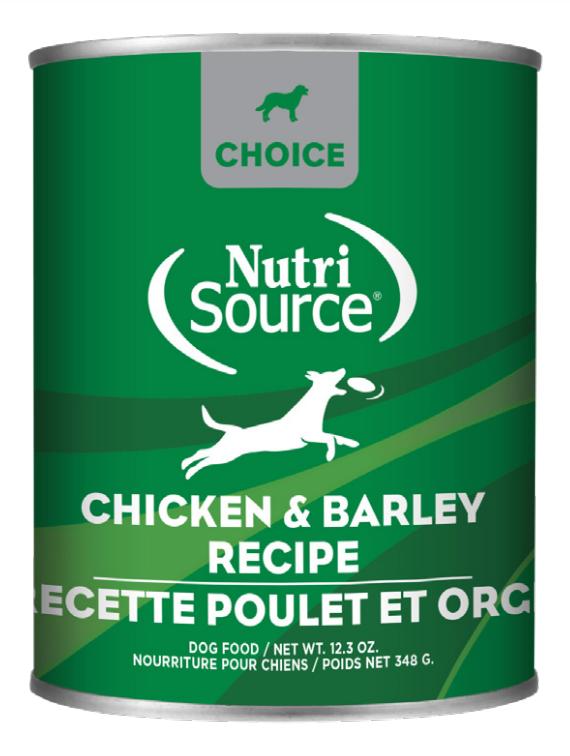 NutriSource Choice Poulet & Orge Pâté pour chiens en conserve