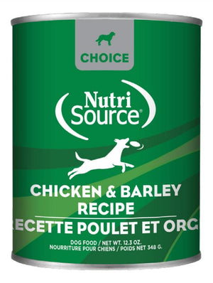 NutriSource Choice Chicken & Barley Wet Dog Food Can