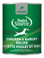 NutriSource Choice Poulet & Orge Pâté pour chiens en conserve