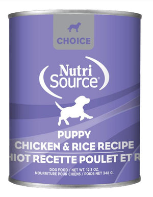 NutriSource Choice Chicken & Rice Puppy Wet Dog Food Can