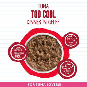 BFF MINCED Tuna Too Cool Dinner in Gelee Wet Cat Food Can