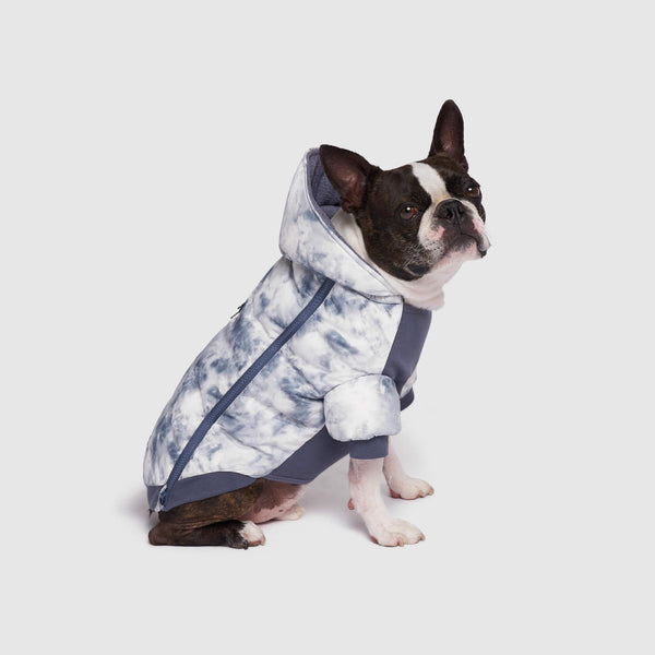 Canada Pooch Prism Puffer Dog Coat, Grey Tie Dye