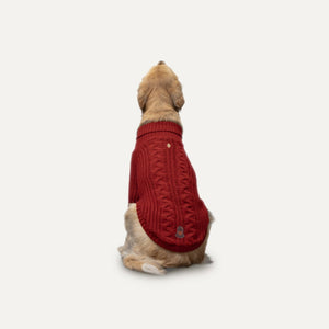 Goo-eez Heavy Knit Dog Sweater, Red