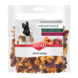 Kaytee Friandises naturelles avec superaliments Patate douce & Canneberge pour petits animaux