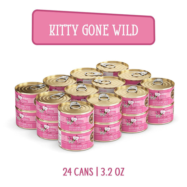 Cats in the Kitchen Kitty Gone Wild Wild Salmon Recipe Au Jus Wet Cat Food Can