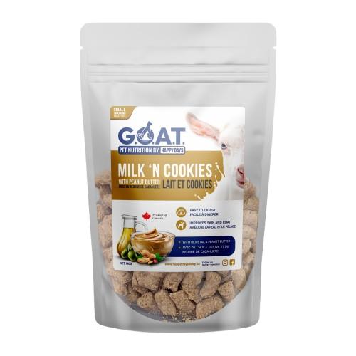 Happy Days Friandises d'entraînement Goat Milk 'N Cookies with Peanut Butter, Petit