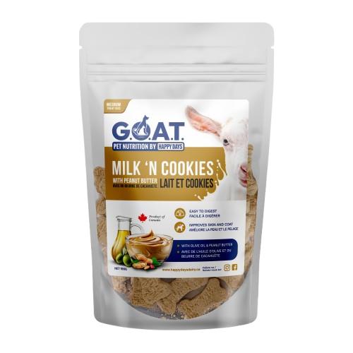 Happy Days Friandises os Goat Milk 'N Cookies with Peanut Butter, Moyen