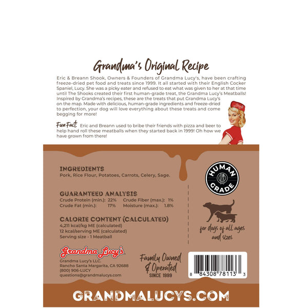Grandma Lucy's Pork Roast Meatball Freeze-Dried Dog Treats