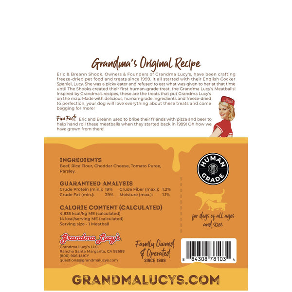 Grandma Lucy's Cheeseburgers Meatball Freeze-Dried Dog Treats