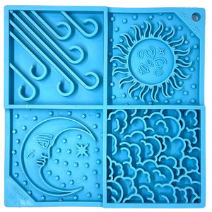 SodaPup Tapis à lécher eMat design Sky pour chien à alimentation lente, bleu clair