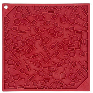 SodaPup Tapis à lécher eMat design Vino pour chien à alimentation lente, rouge