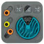 Messy Mutts Mangeoire lente Flip'n Slide Puzzler pour chien, grise