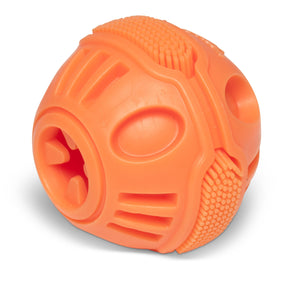 Messy Mutts Jouet pour chien balle Brosse Stuff'n Brush Totally Pooched, orange