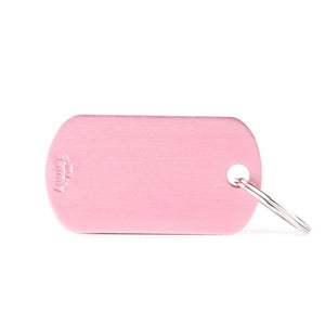 MyFamily Basic Aluminum Military Pet ID Tag, Pink