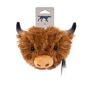Tall Tails Highland Cow Head 2-in-1 Fetch Ball Dog Toy